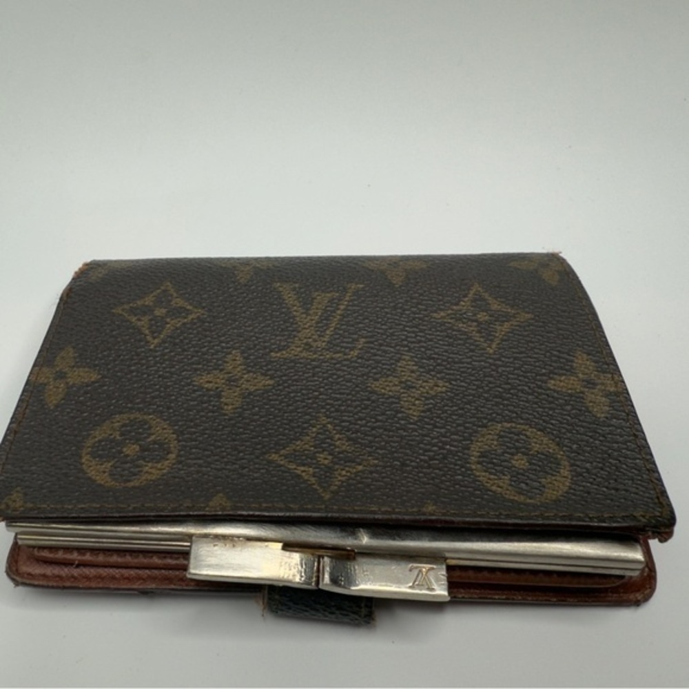 Louis Vuitton Brown Monogram French Purse Wallet Silver | Women’s | Used |